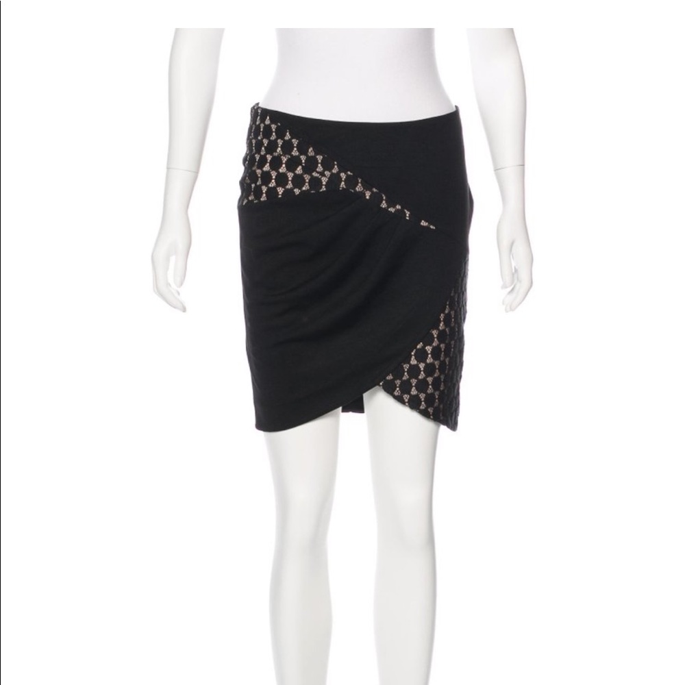 Black Alice by Temperley mini skirt with lace trim